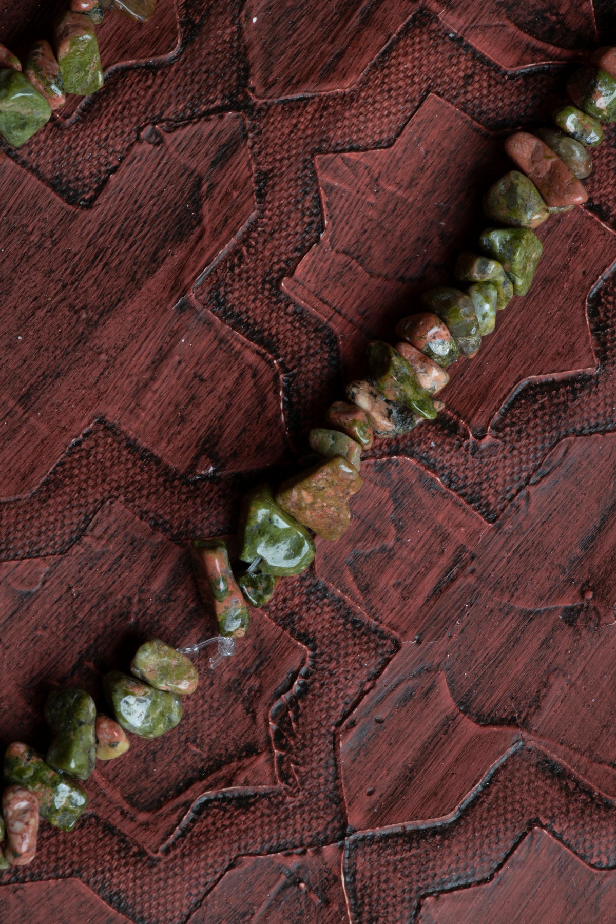 Sertifikalı Naturel Kesim Unakit Taşı Kolye