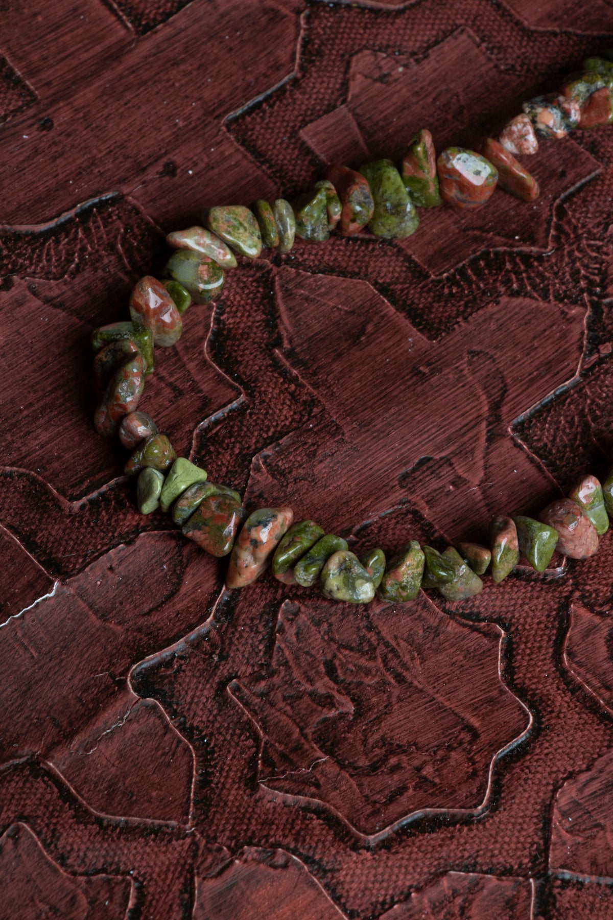 Sertifikalı Naturel Kesim Unakit Taşı Kolye