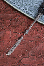 Sertifikalı Shungite 925 Ayar Gümüş 8 mm İmameli Tesbih &amp; Bileklik Seti