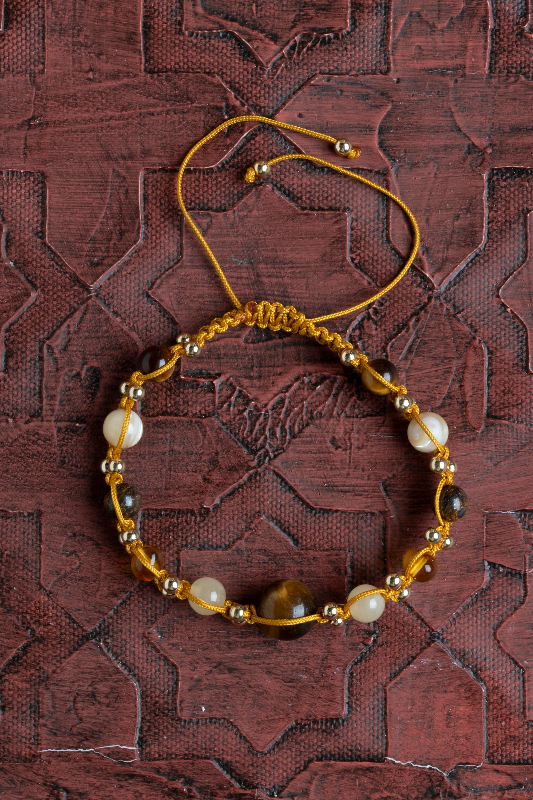 Sertifikalı Solar Pleksus Çakrası Kaplan Gözü Aytaşı Bileklik