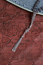 Sertifikalı Trehartz 925 Ayar Gümüş 8 mm İmameli Tesbih &amp; Bileklik Seti