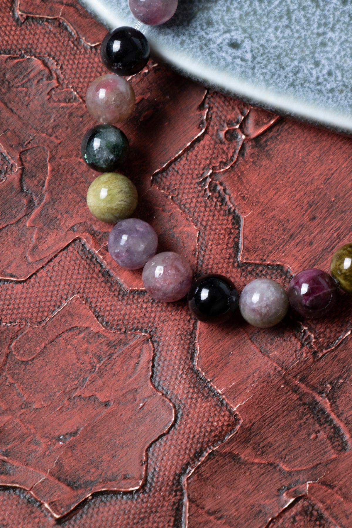 Sertifikalı 8 mm Turmalin 925 Ayar Gümüş İmameli Püsküllü Tesbih