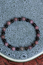 Sertifikalı Yakut, Obsidyen ve Hematit Doğal Taş Bileklik