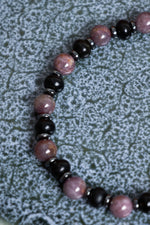 Sertifikalı Yakut, Obsidyen ve Hematit Doğal Taş Bileklik