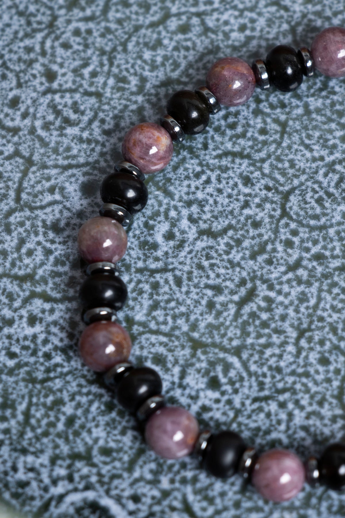 Sertifikalı Yakut, Obsidyen ve Hematit Doğal Taş Bileklik