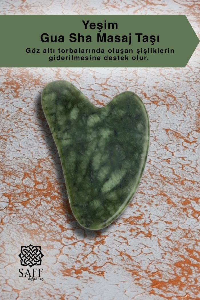Sertifikalı Yeşim Gua Sha Masaj Taşı