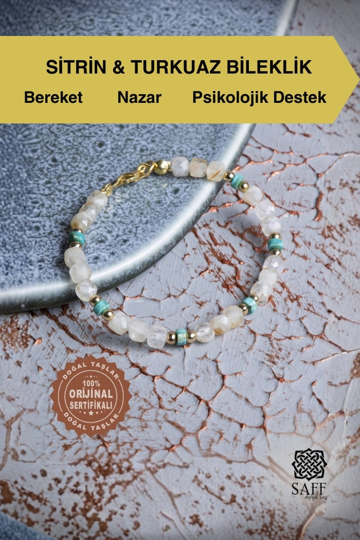 Sitrin &amp; Turkuaz Bileklik