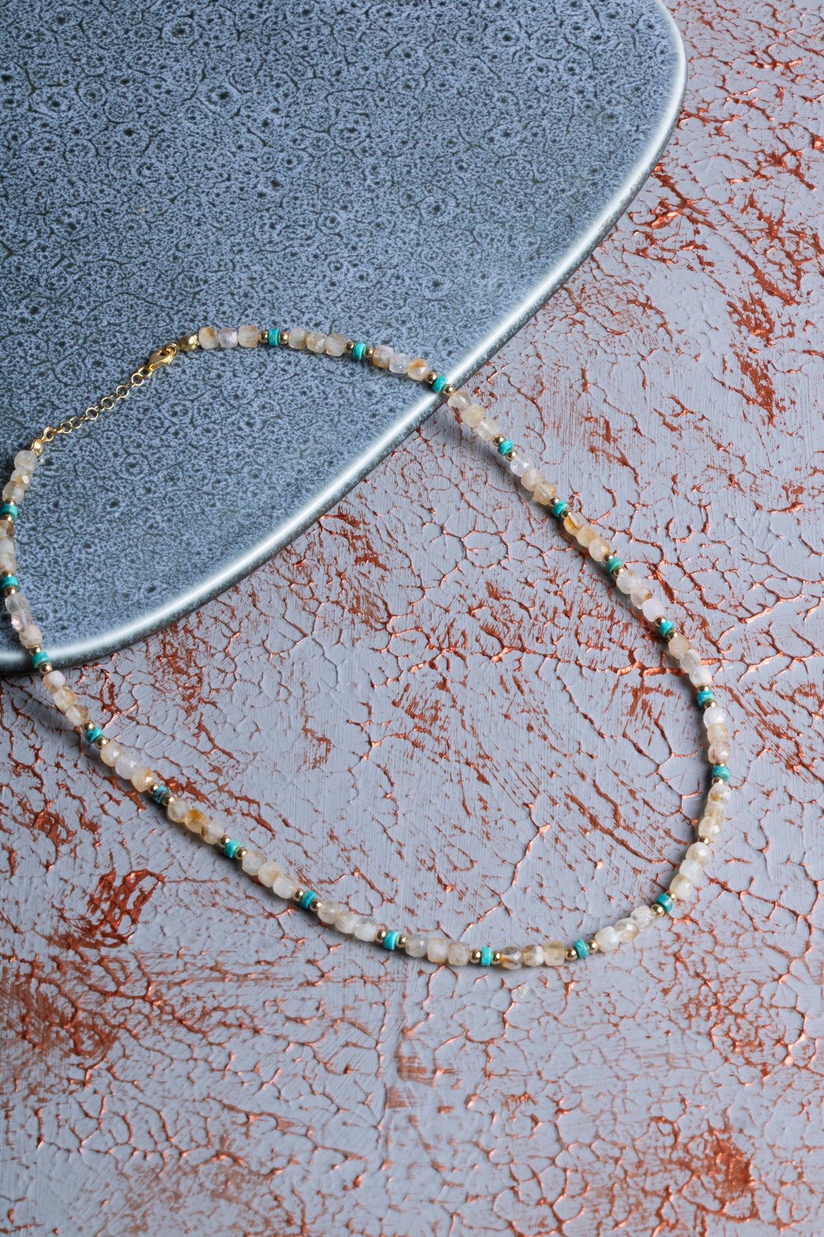 Sitrin &amp; Turkuaz Kolye