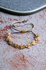 Sitrin A Kalite Natürel Taşlar Makrome Bileklik