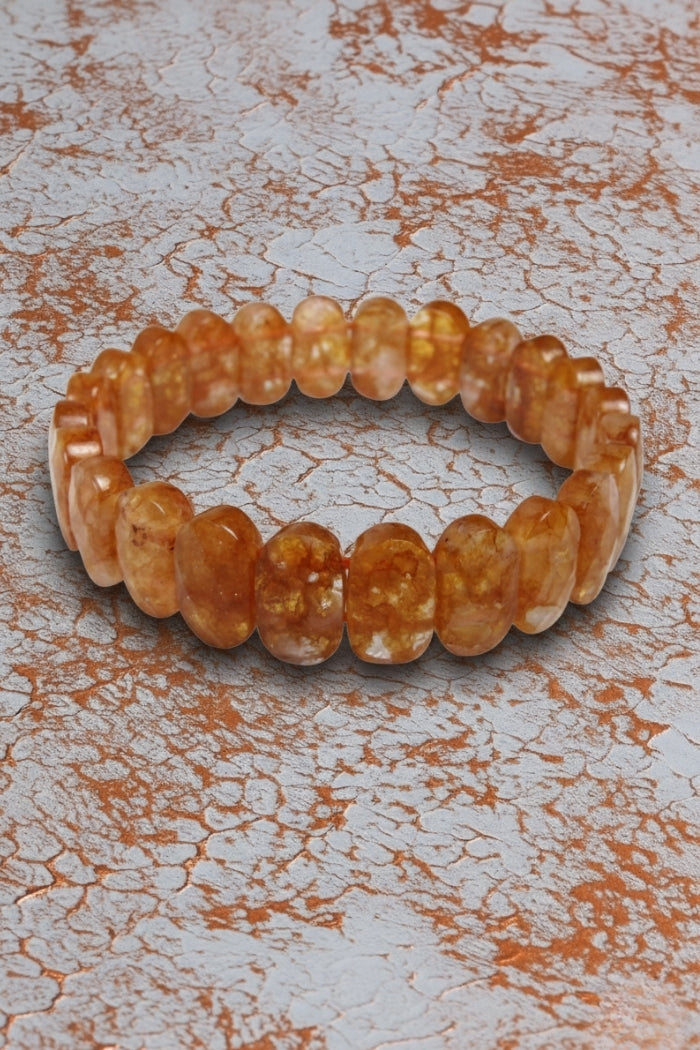 Sitrin Doğal Taş Geniş Kesim Bileklik 210157