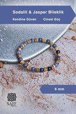 Sodalit &amp; Jasper Bileklik