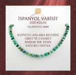 spanyol Varisit 8 mm Dizi Doğal Taş Kolye