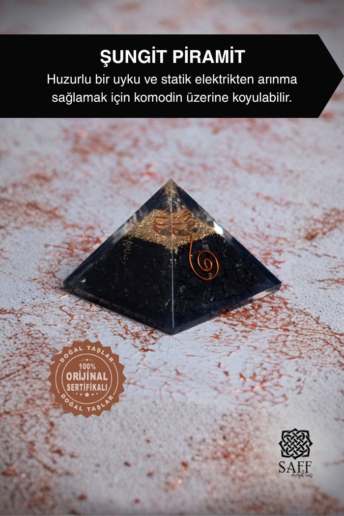 Sertifikalı Şungit Piramit