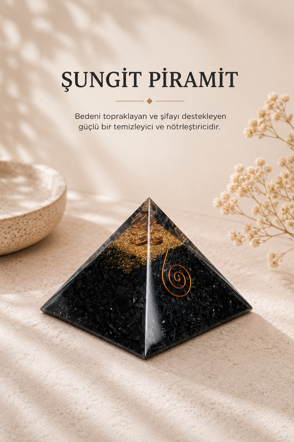 Şungit Piramit 2