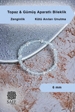 Topaz &amp; Gümüş Aparatlı Bileklik