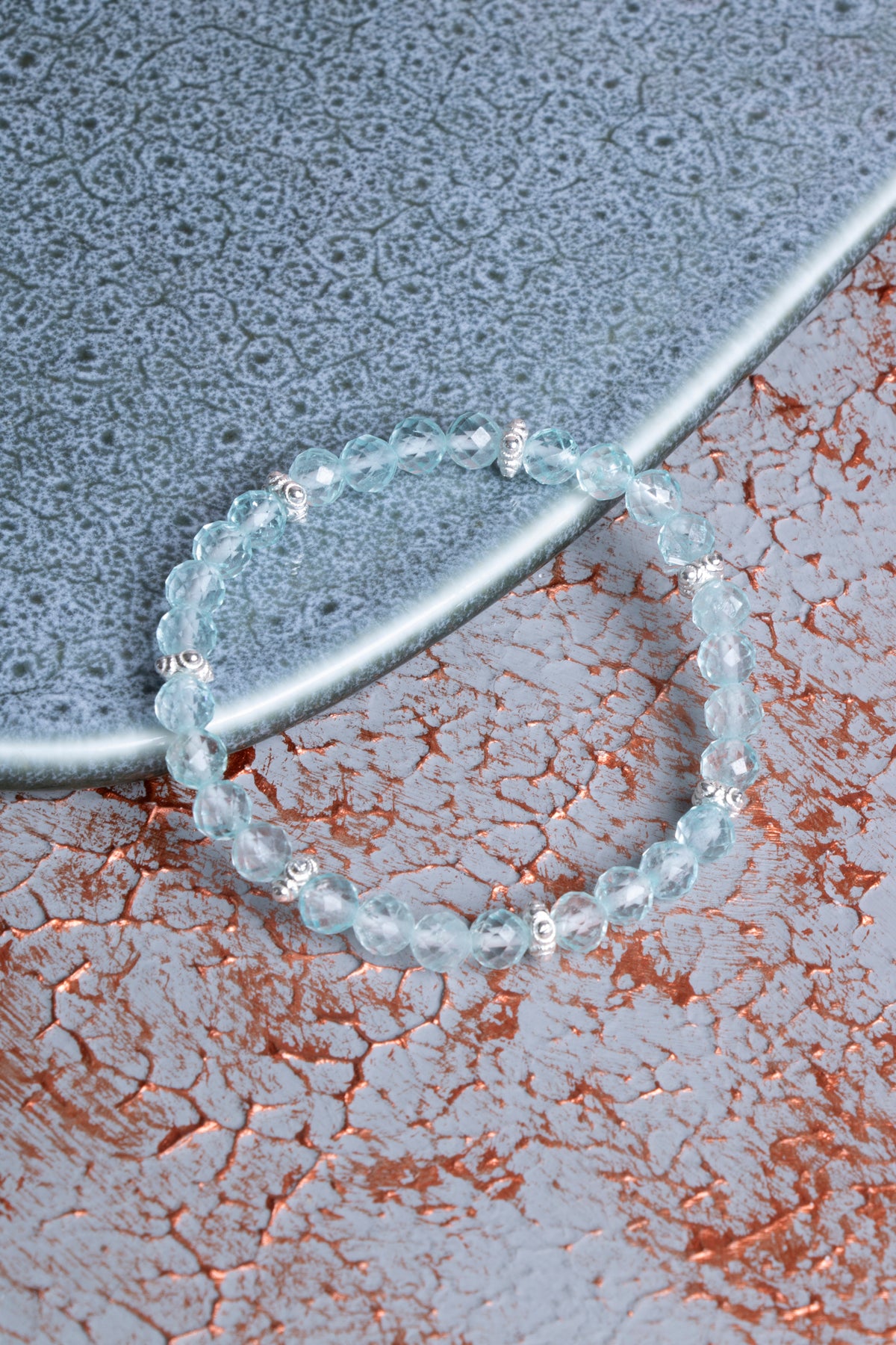 Topaz &amp; Gümüş Aparatlı Bileklik