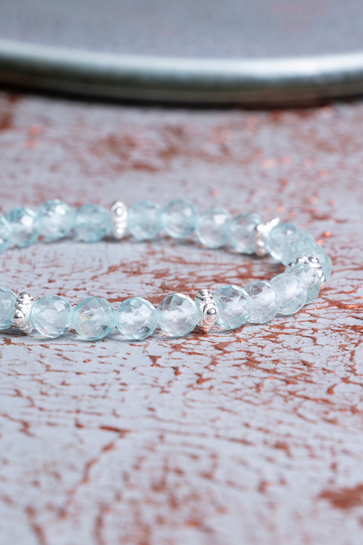 Topaz &amp; Gümüş Aparatlı Bileklik