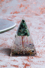 Turmalin &amp; Zümrüt Ağaçlı Piramit