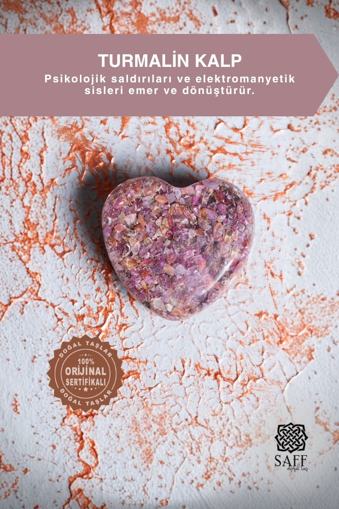 Turmalin Kalp Obje