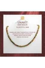 Unakit 6 mm Dizi Doğal Taş Kolye