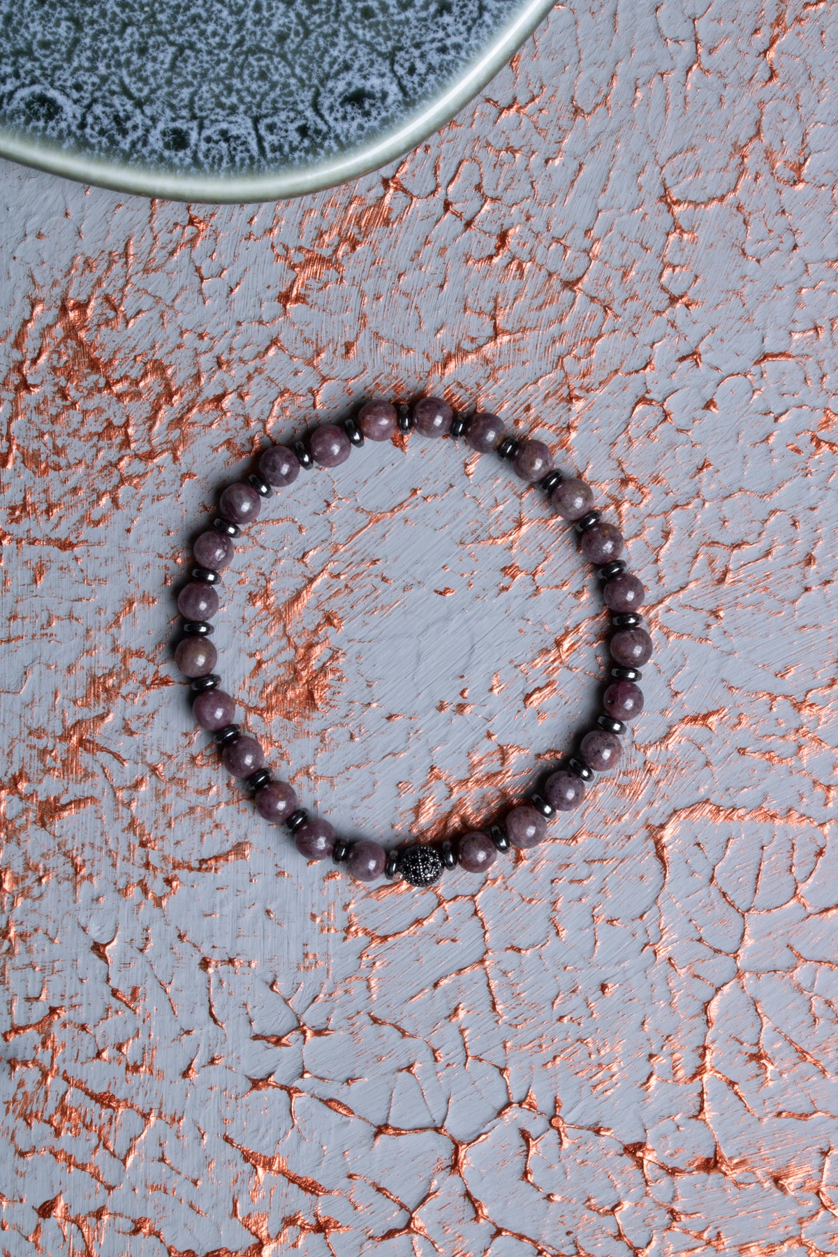 Yakut &amp; Hematit &amp; Zirkon Aparatlı Bileklik