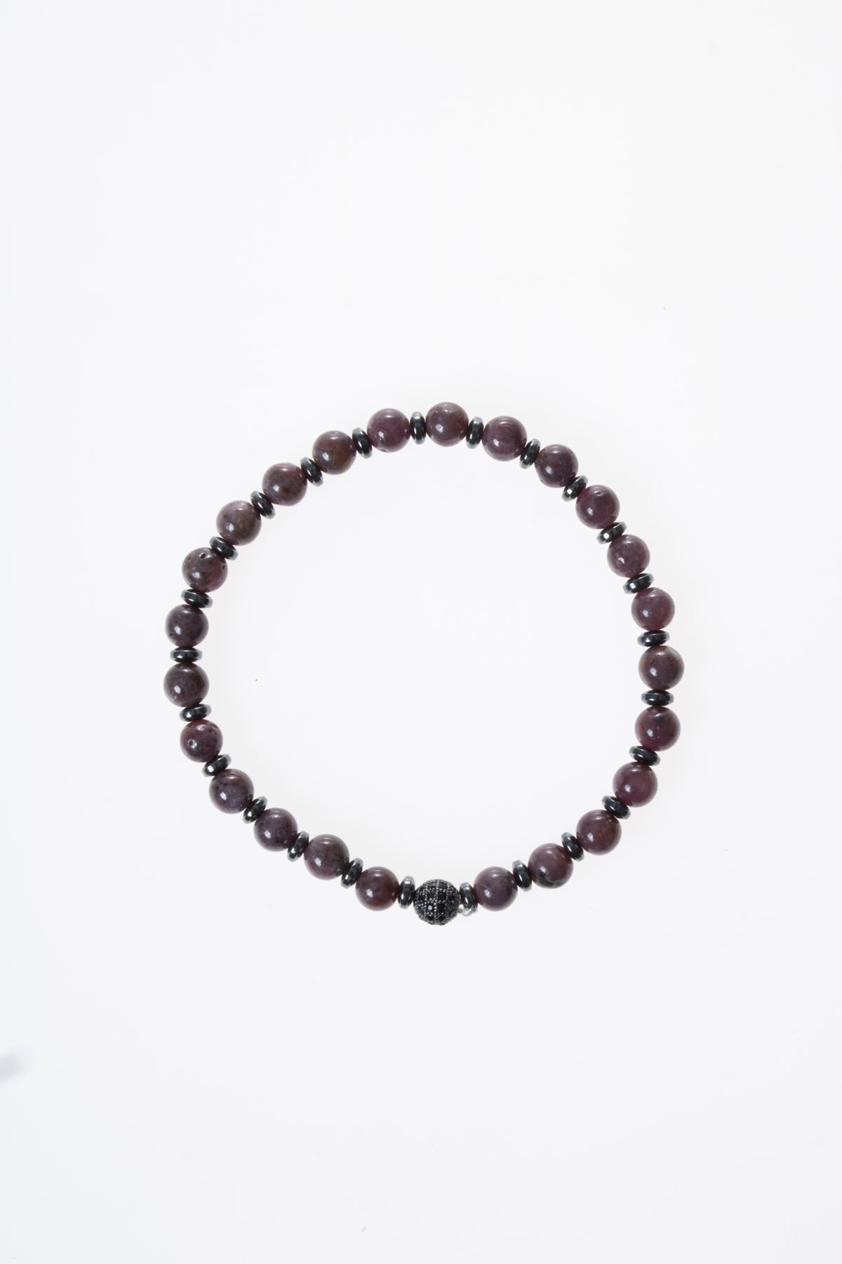 Yakut &amp; Hematit &amp; Zirkon Aparatlı Bileklik