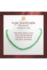 Yeşil Aventurin 6 mm Dizi Doğal Taş Kolye