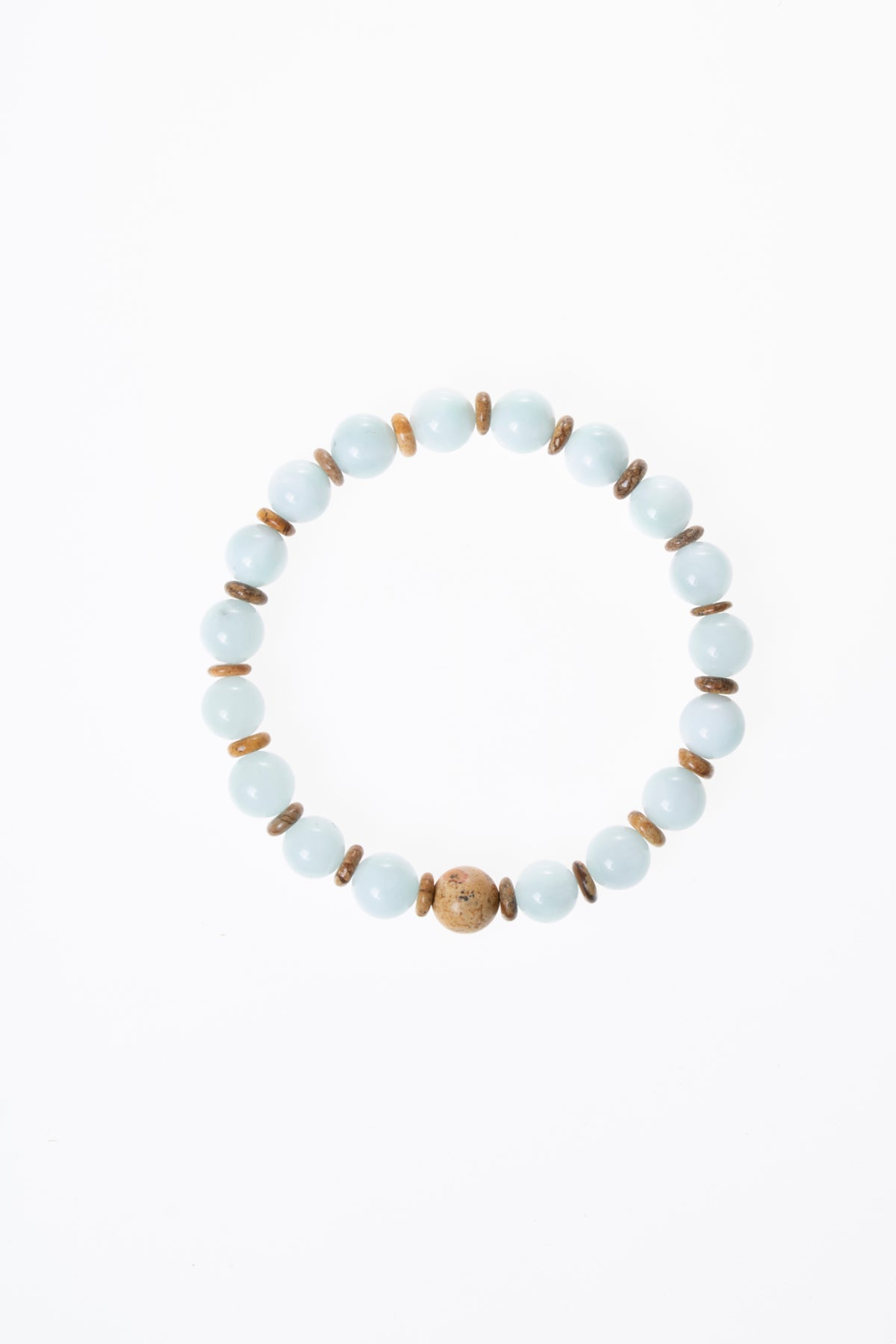 Yeşil Larimar &amp; Jasper Bileklik 8mm