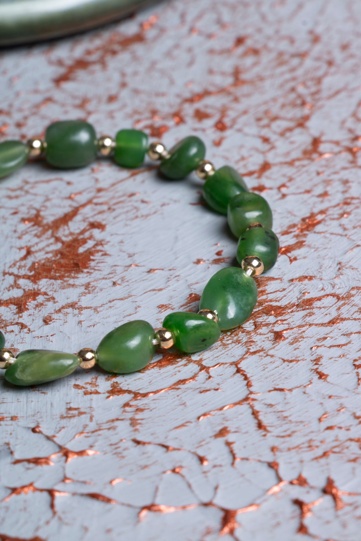 Yeşim &amp; Hematit Makrome Bileklik