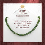 Yeşim 8 mm Dizi Doğal Taş Kolye
