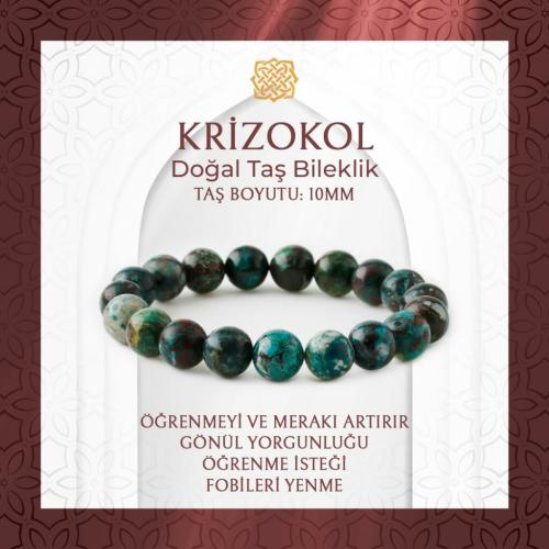 Krizokol 10mm Doğal Taş Bileklik