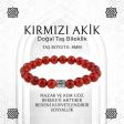 Kırmızı Akik Doğal Taş Bileklik - 8mm