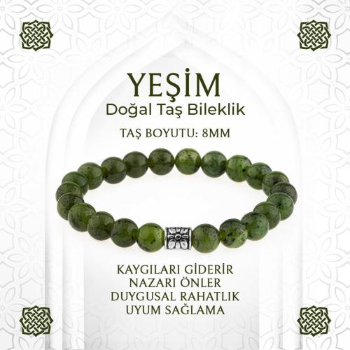 Yeşim Doğal Taş Bileklik - 8mm