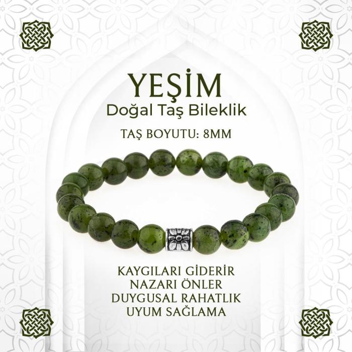 Yeşim Doğal Taş Bileklik - 8mm