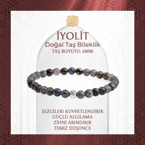 İyolit 6mm Doğal Taş Bileklik