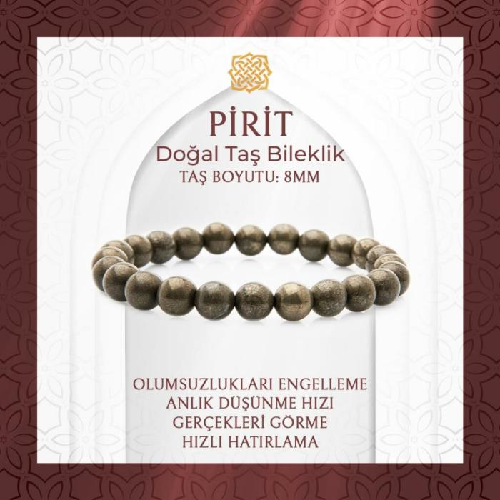 Pirit 8mm Doğal Taş Bileklik