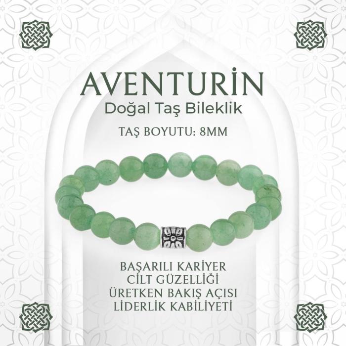 Yeşil Aventurin Doğal Taş Bileklik - 8mm