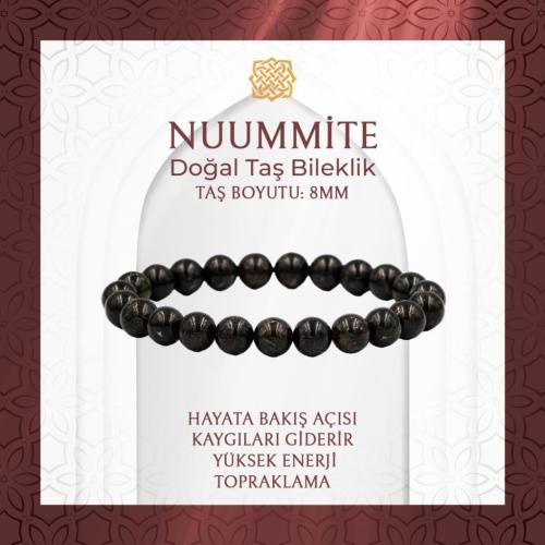 Nuummite 8mm Doğal Taş Bileklik