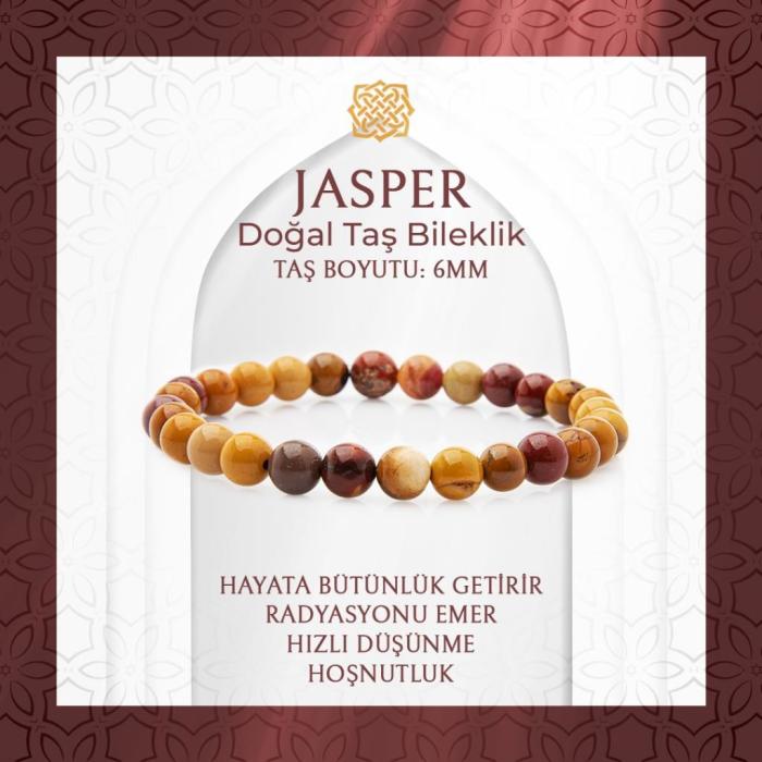 Jasper 6mm Doğal Taş Bileklik