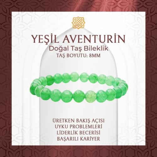 Yeşil Aventurin 8mm Doğal Taş Bileklik