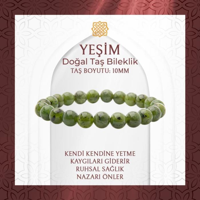 Yeşim 10mm Doğal Taş Bileklik