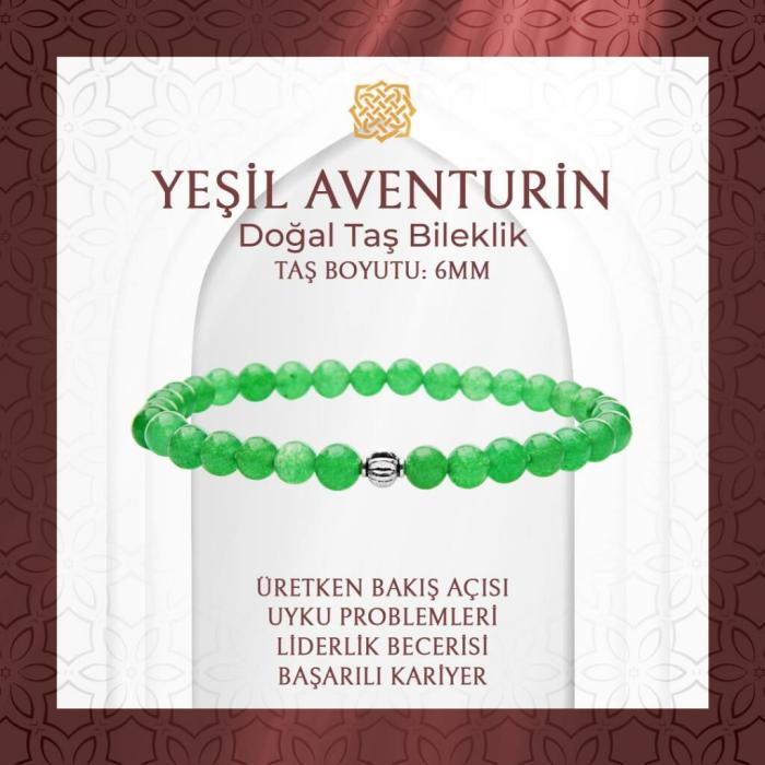 Yeşil Aventurin 6mm Doğal Taş Bileklik