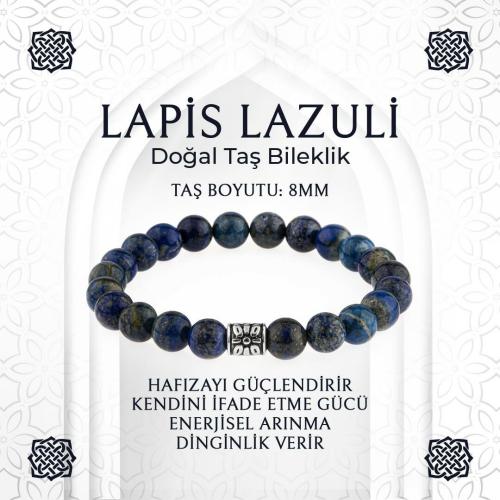 Lapis Lazuli Doğal Taş Bileklik - 8mm