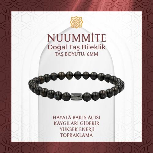 Nuummite 6mm Doğal Taş Bileklik