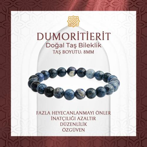 Dumortierit 8mm Doğal Taş Bileklik